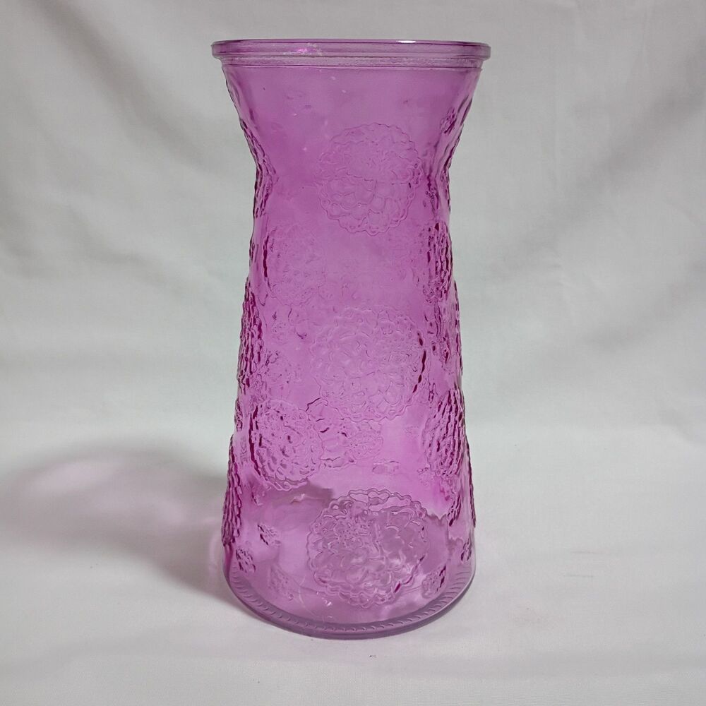 Rare Fenton Purple/Amethest Glass Vase Early 1900s"Impressed Acorn On Bottom"
